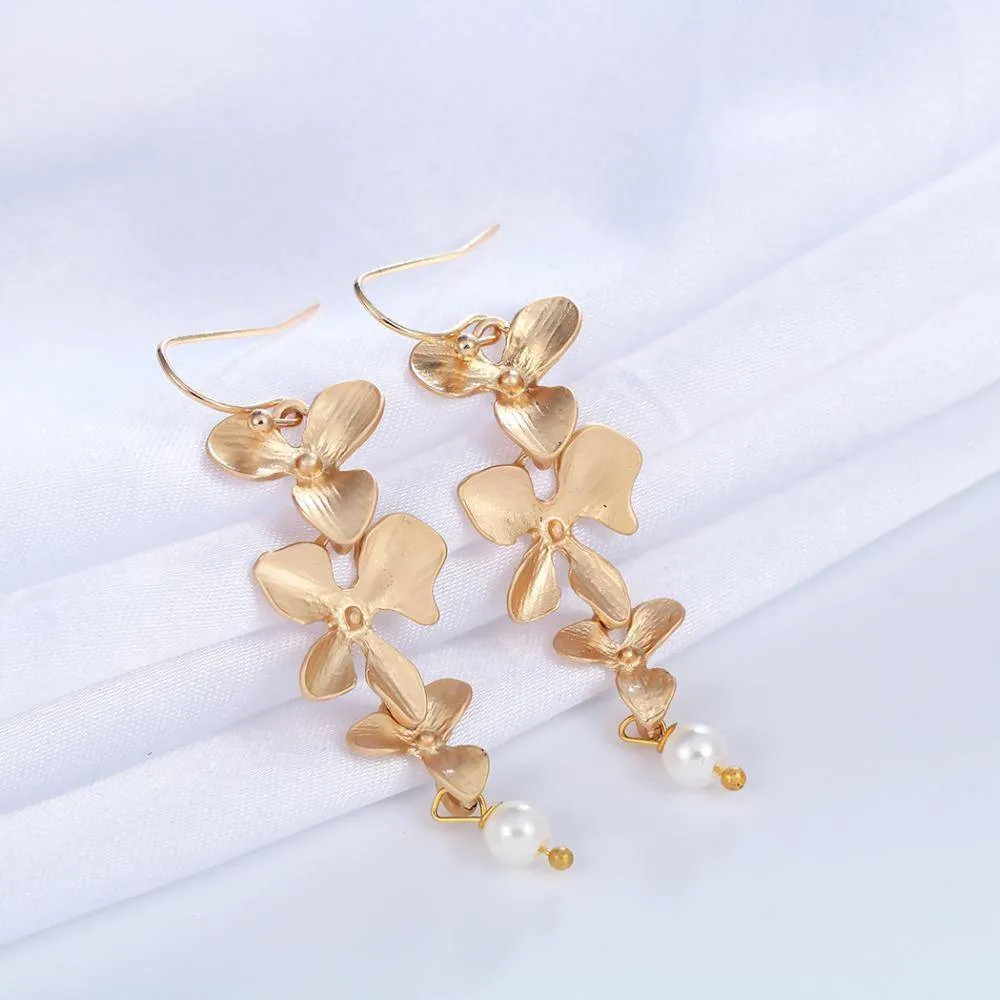 Orchid drop Earrings