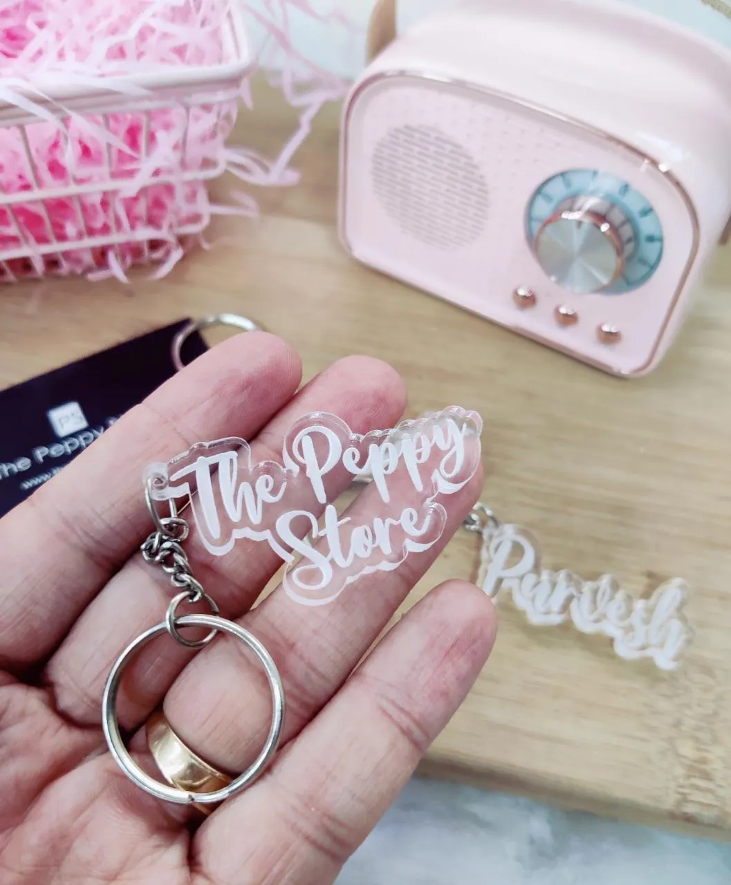 Personalised Acrylic Name Keychains - Engraved ( Prepaid orders Only)