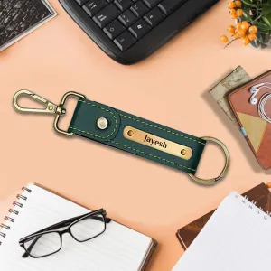 Personalized Keychain with Hook - Green