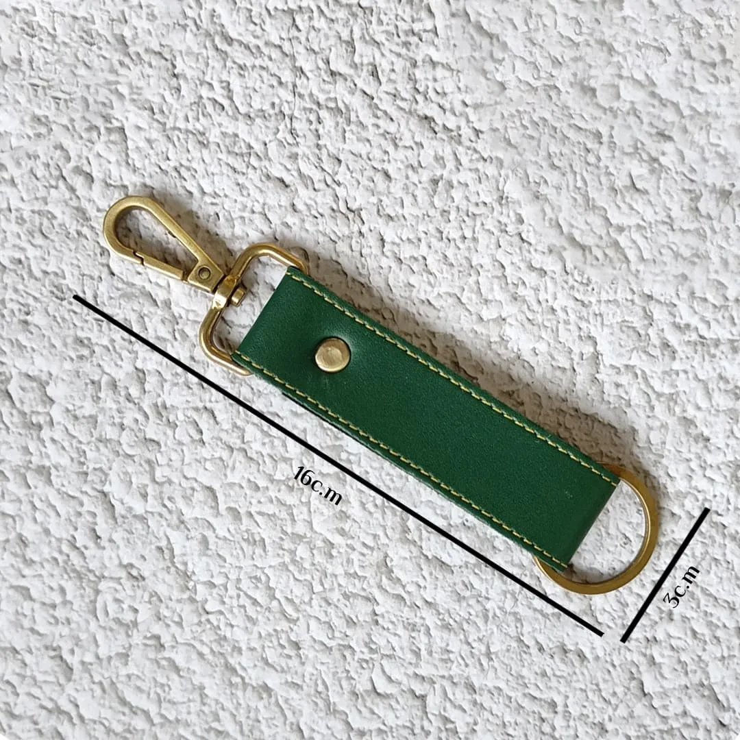 Personalized Keychain with Hook - Green