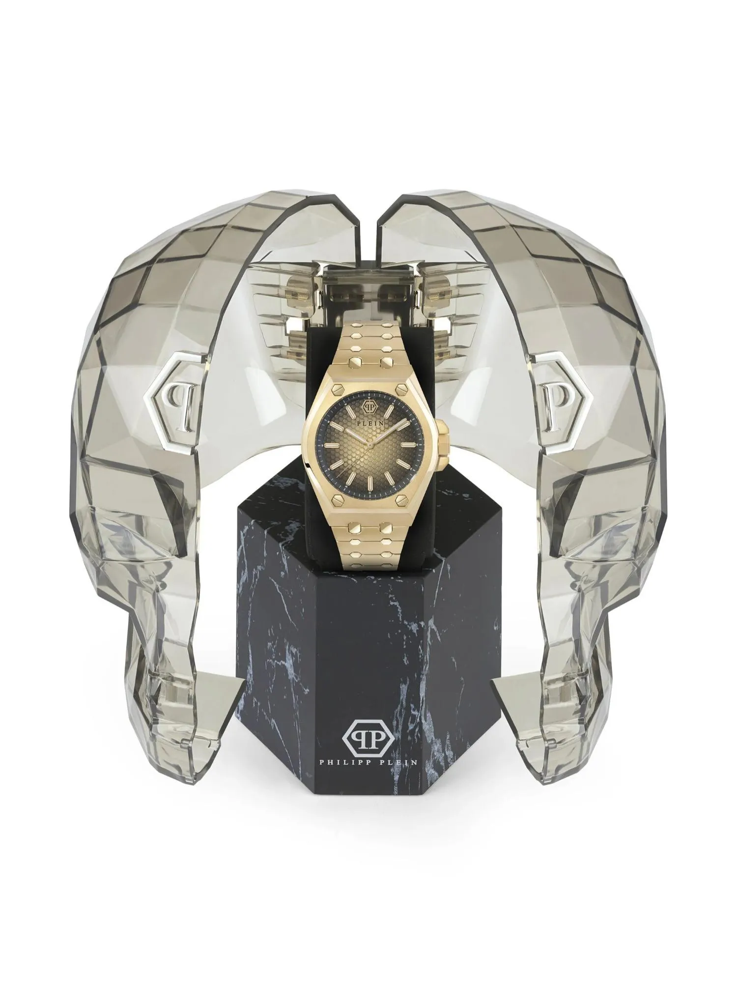 Philipp Plein Men 43 mm Size Gold Dial Analog Watch - PWPMA0324