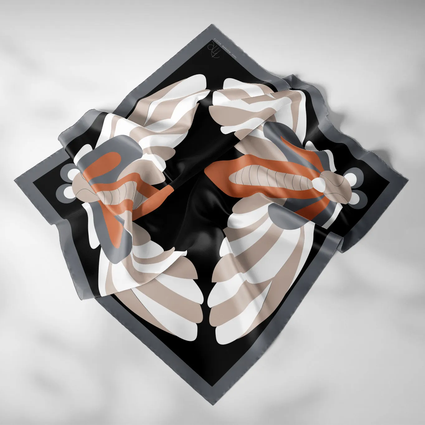 Reversed Bugs Men Silk Scarf