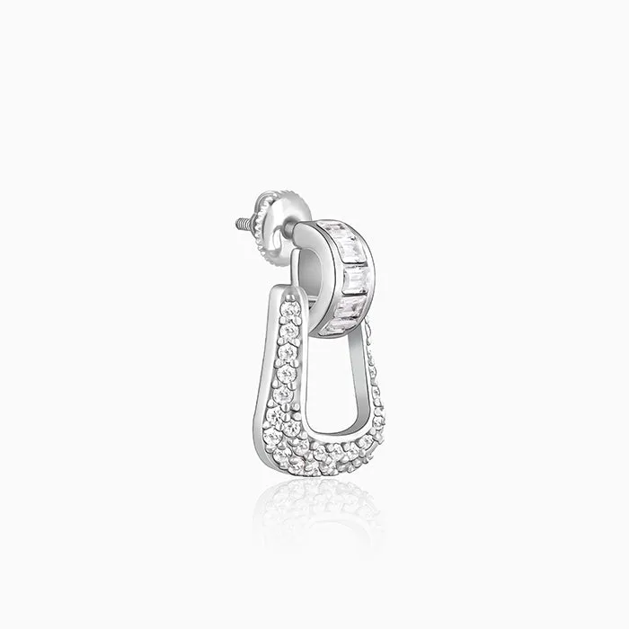 Silver Bold Drop Earrings