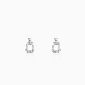 Silver Bold Drop Earrings