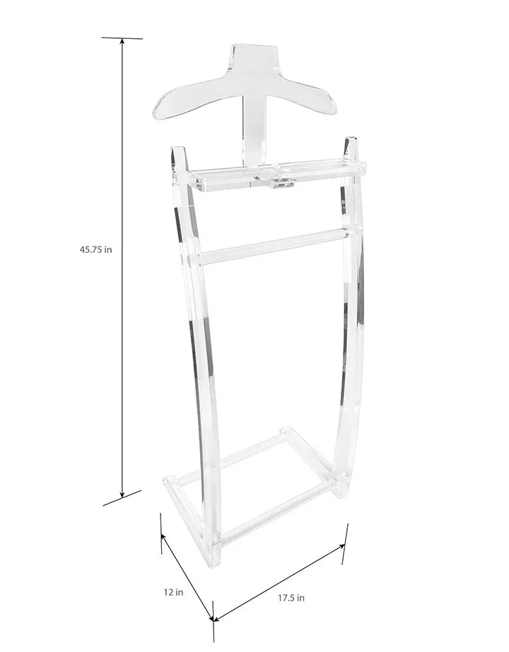 Simply Brilliant Acrylic Men's Clothes Rack Valet Stand