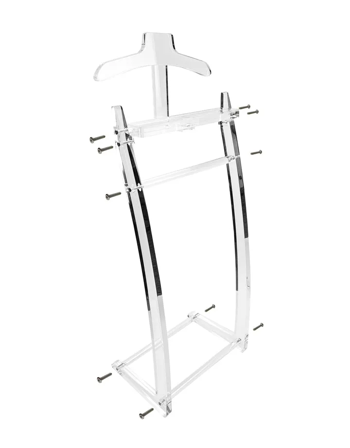Simply Brilliant Acrylic Men's Clothes Rack Valet Stand