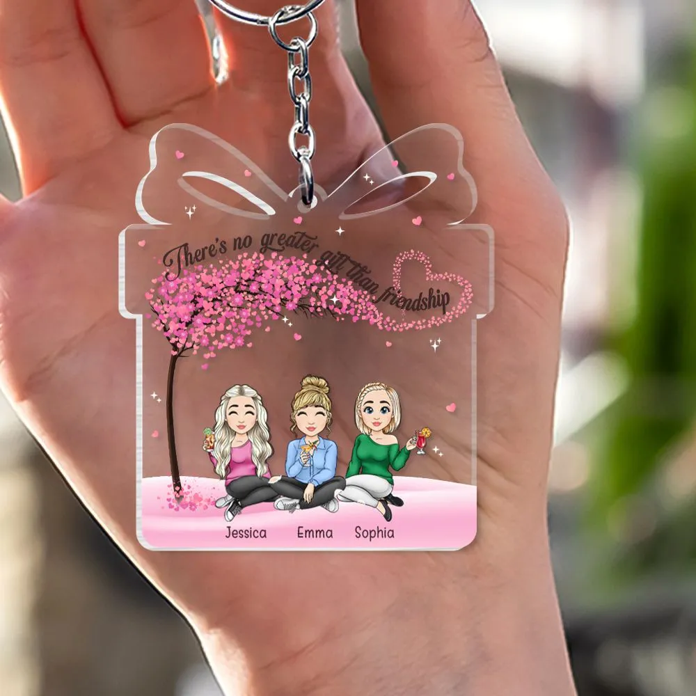 There's No Greater Gift Than Friendship Personalized Keychain