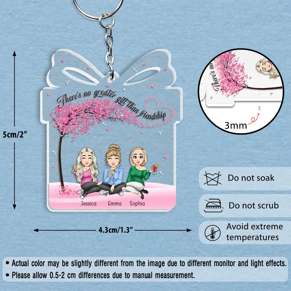 There's No Greater Gift Than Friendship Personalized Keychain