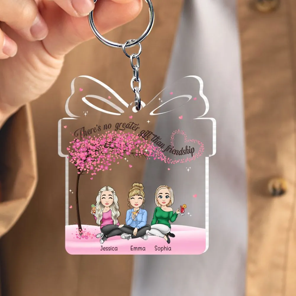 There's No Greater Gift Than Friendship Personalized Keychain
