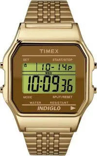 Timex Unisex Gold Tone Classic Digital Watch