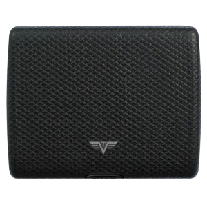TRU VIRTU Aluminum Wallet Ray - Paper & Cards - Leather Line - Carbon