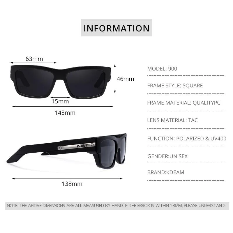 Unisex Hinges CE Polarized UV Protection Sports Fishing Driving Sunglasses