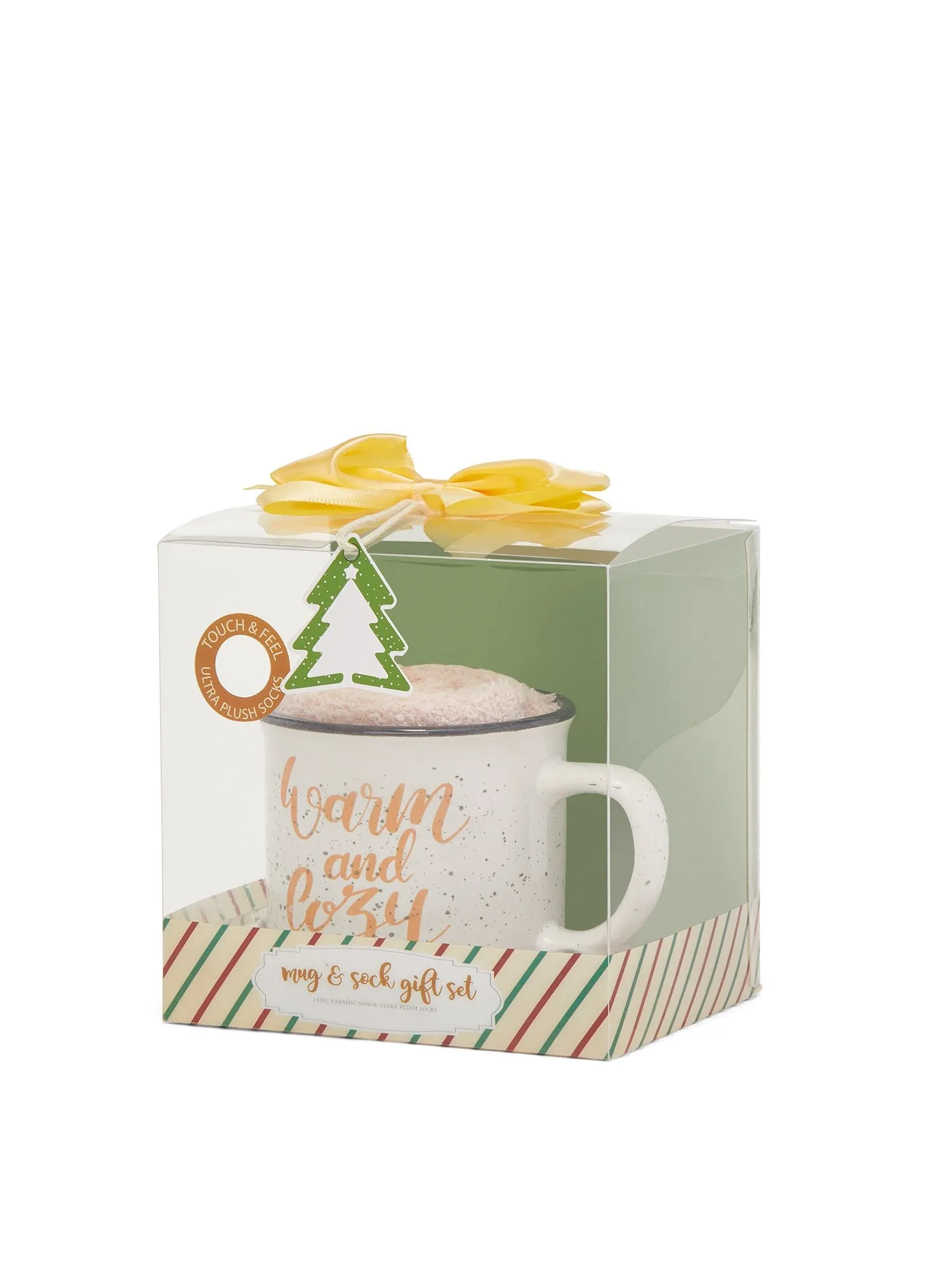 Warm And Cozy Mug & Pink Cozy Socks Set