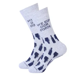 We Sip Our Corn Bourbon Socks