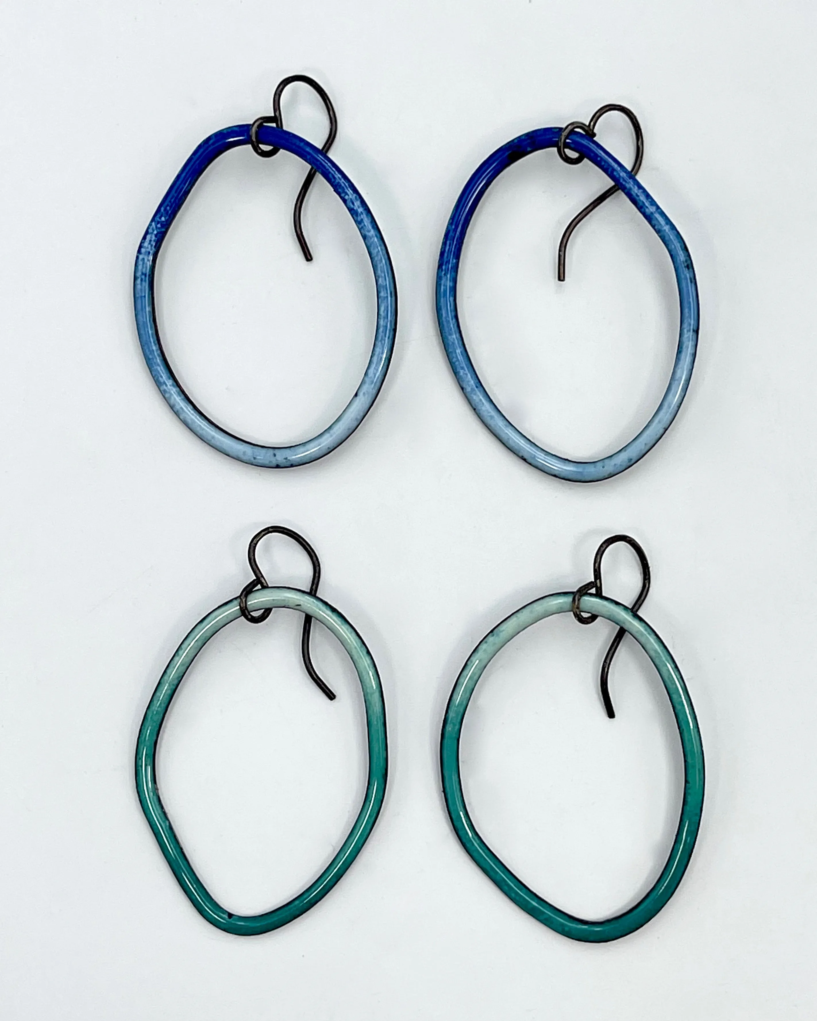 Wonky Wire Enamel Earrings