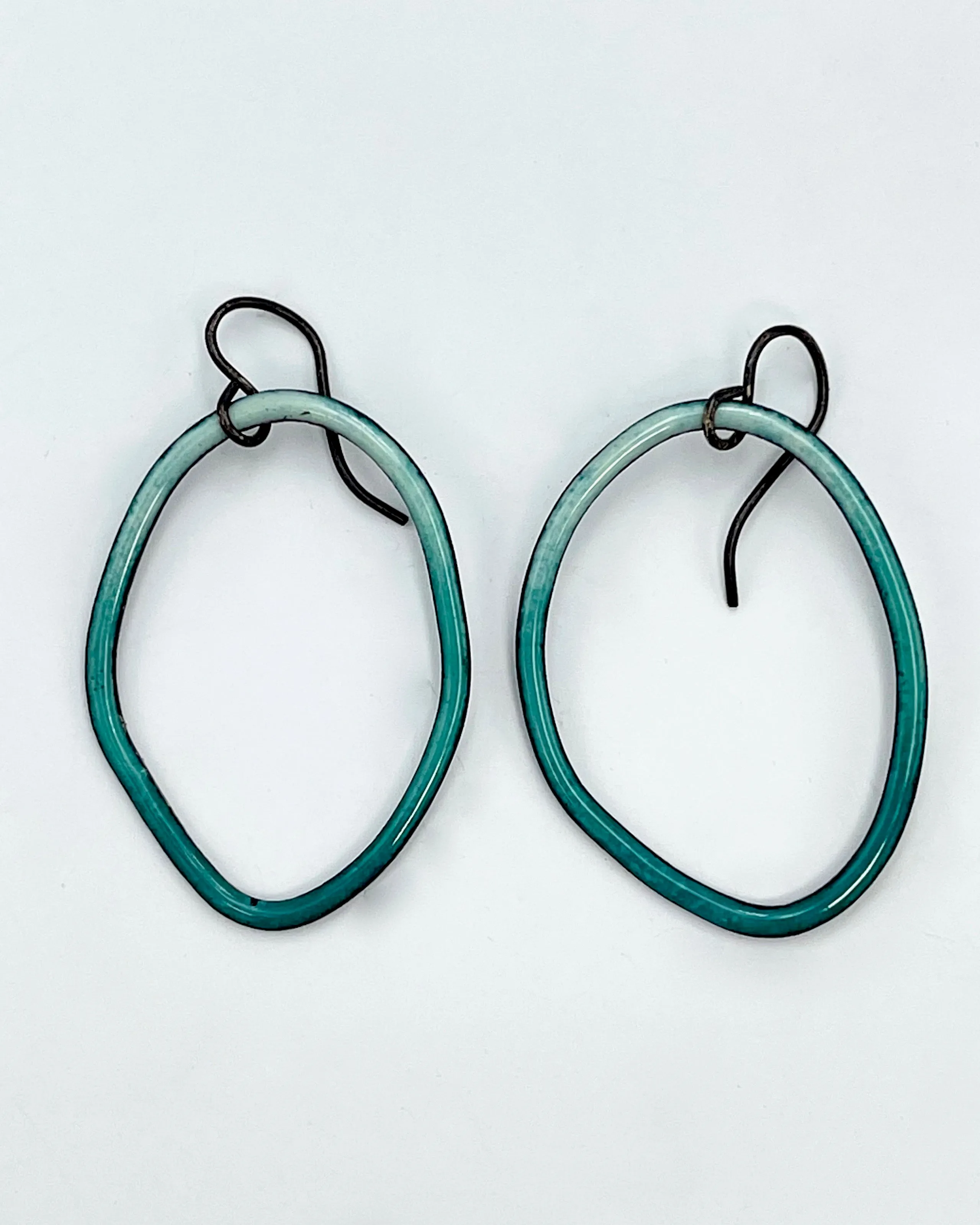 Wonky Wire Enamel Earrings